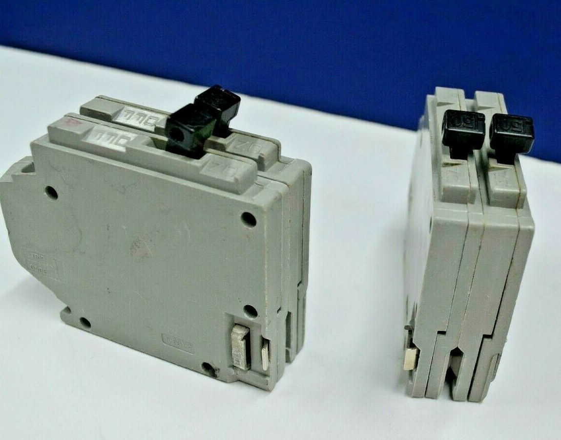 2-PK 50A GTE Sylvania Double Single Pole Type A Circuit Breaker A2-150 NEW