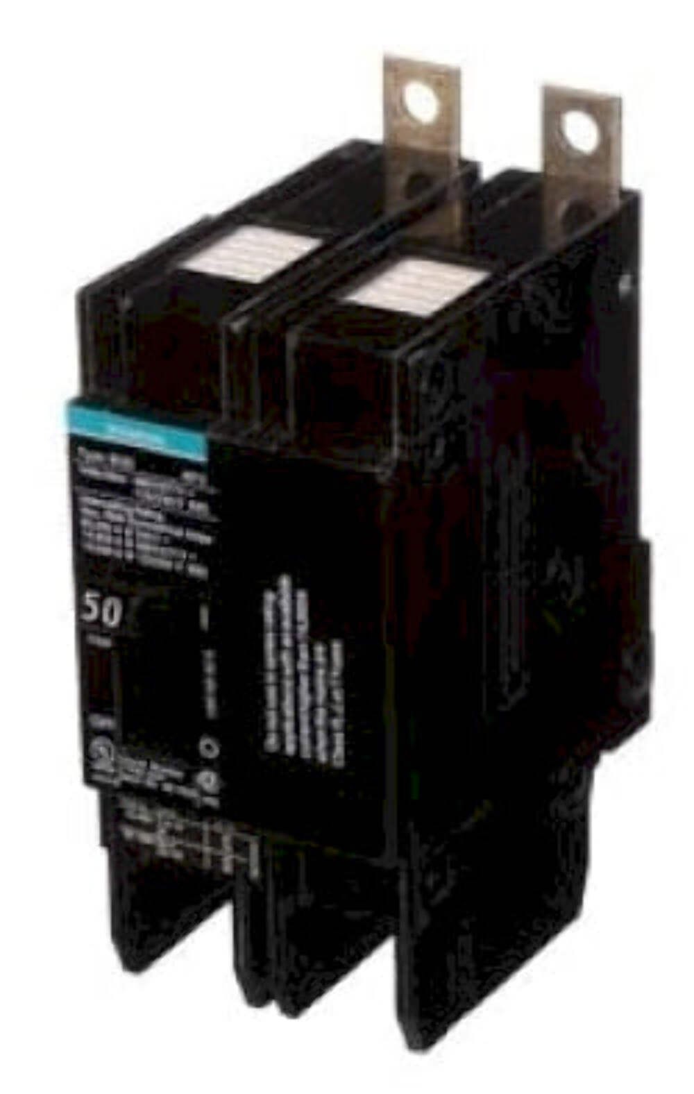 BQD250 – Siemens 50 Amp 2 Pole 480 VAC Molded Case Circuit Breaker 14 kA Interru