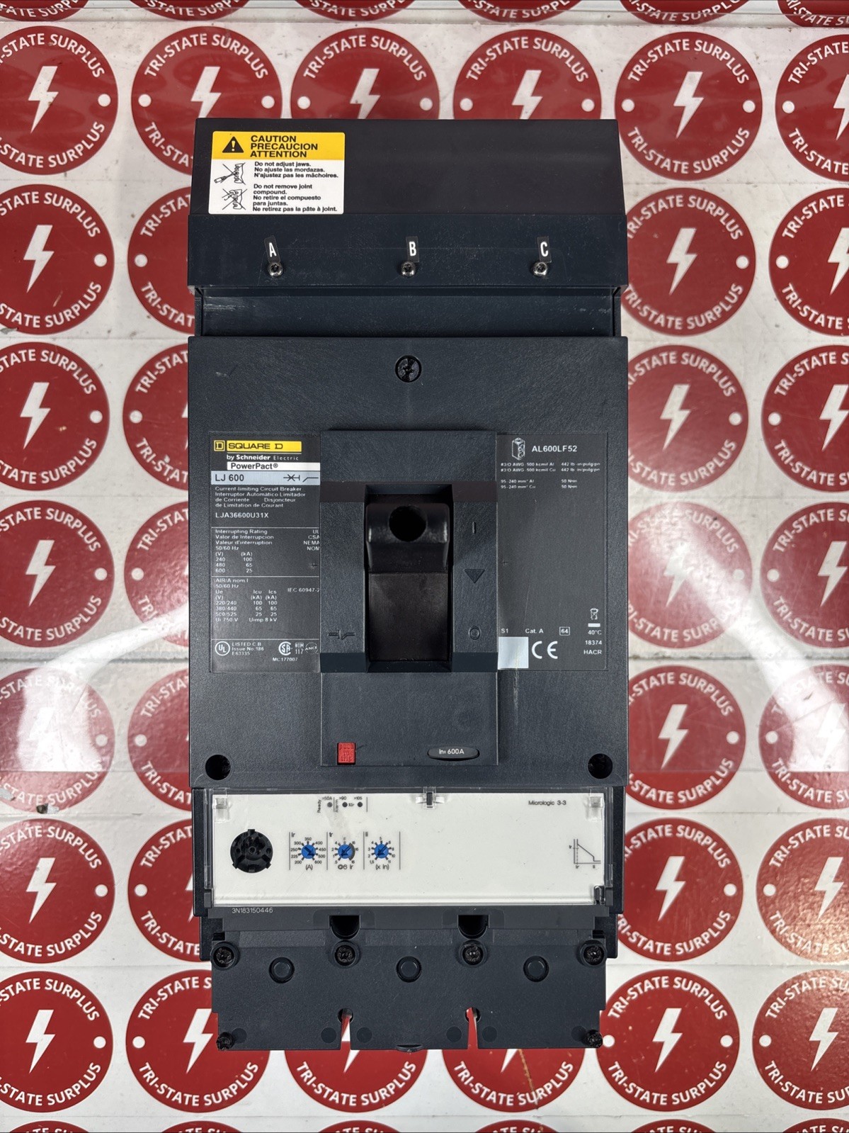 SQUARE D LGA36600U31X I-LINE CIRCUIT BREAKER – 3 POLE, 600V, 600AMP BRAND NEW🔴
