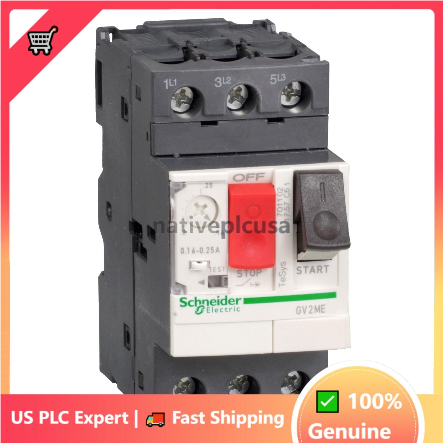 Schneider NEW GV2ME07 Circuit breaker-thermal-magnetic 1.6..2.5A US Free TAX
