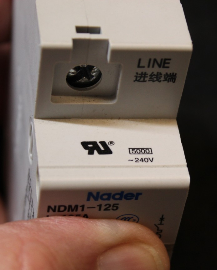 Nader 1 Pole 125 Amp circuit breaker NDM1-125 In: 125A