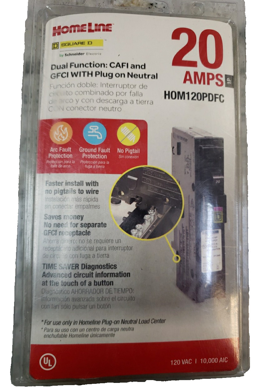 SD/HOM120PDFC/Circuit Breaker/AFCI & GFCI/Dual Function/Plug On/20a/1P(C#7)