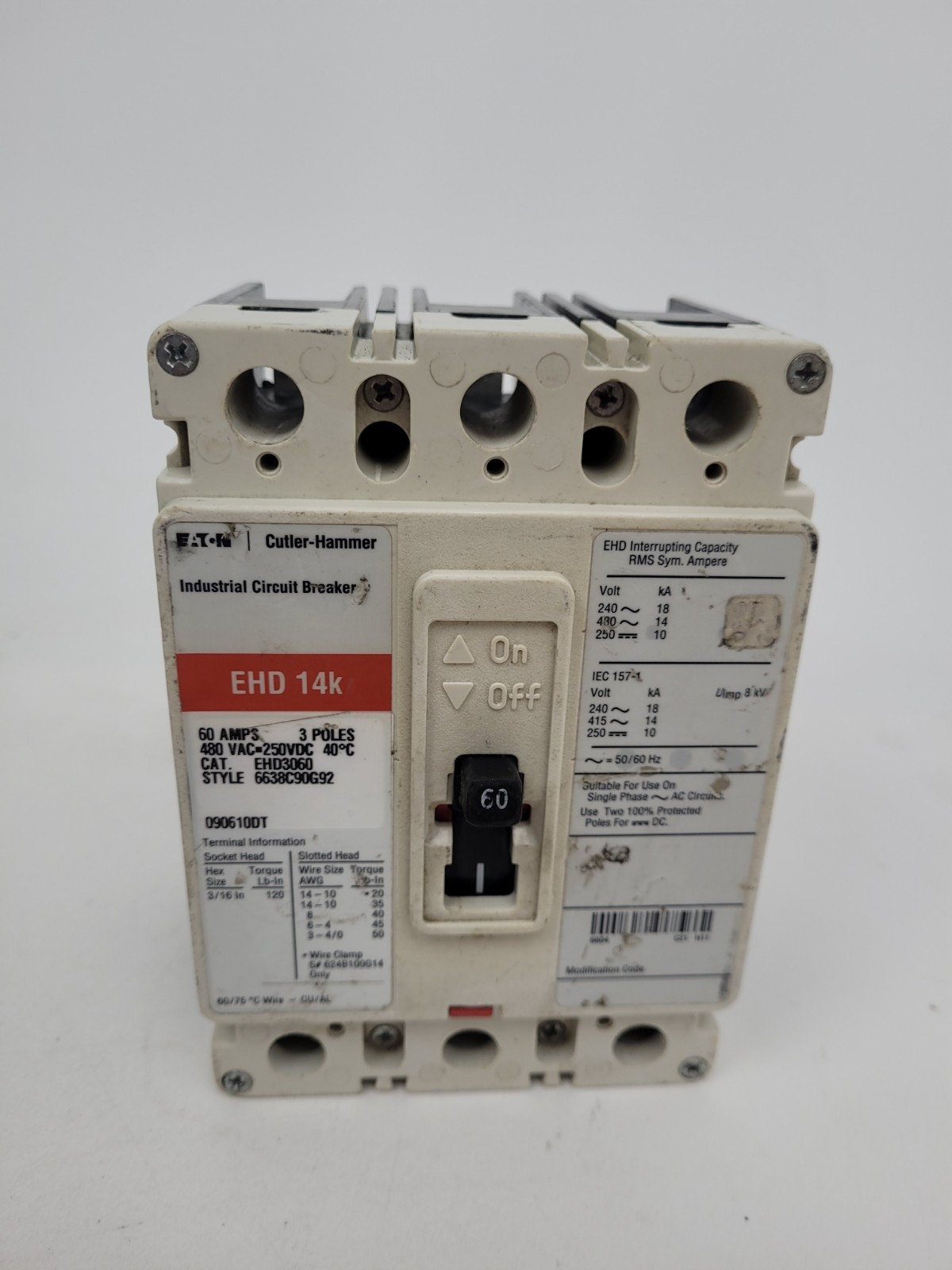 EHD3060 Eaton 60 Amp Circuit Breaker – Next Day Option