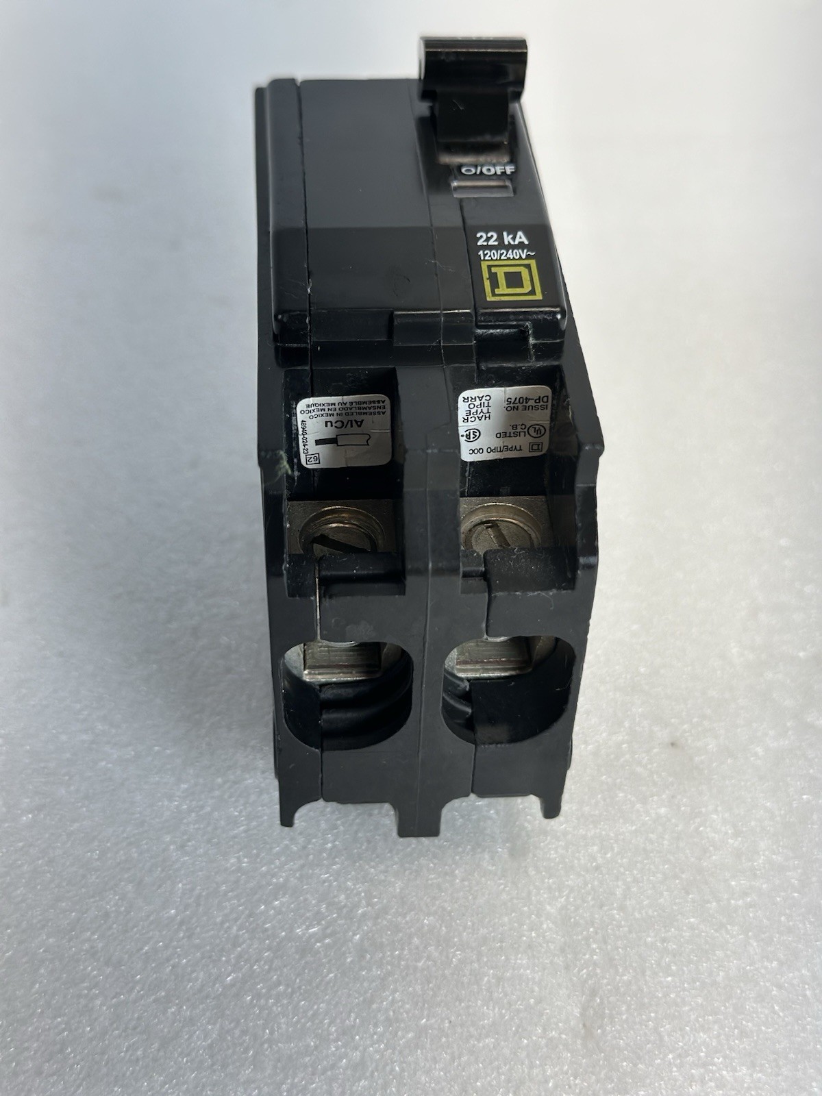Square D QO2110VH 22K 2 Pole 110 Amp 120 240V AC QO Plug In Main Circuit Breaker