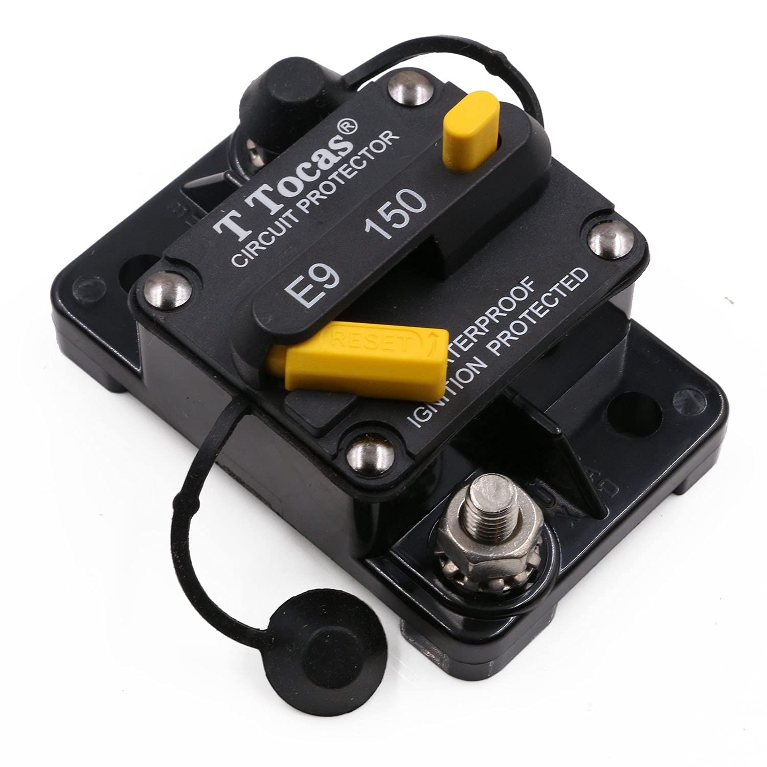 150A Circuit Breaker, E9 T3, Manual Reset, UL Certified, 12V-48V DC, Waterproof