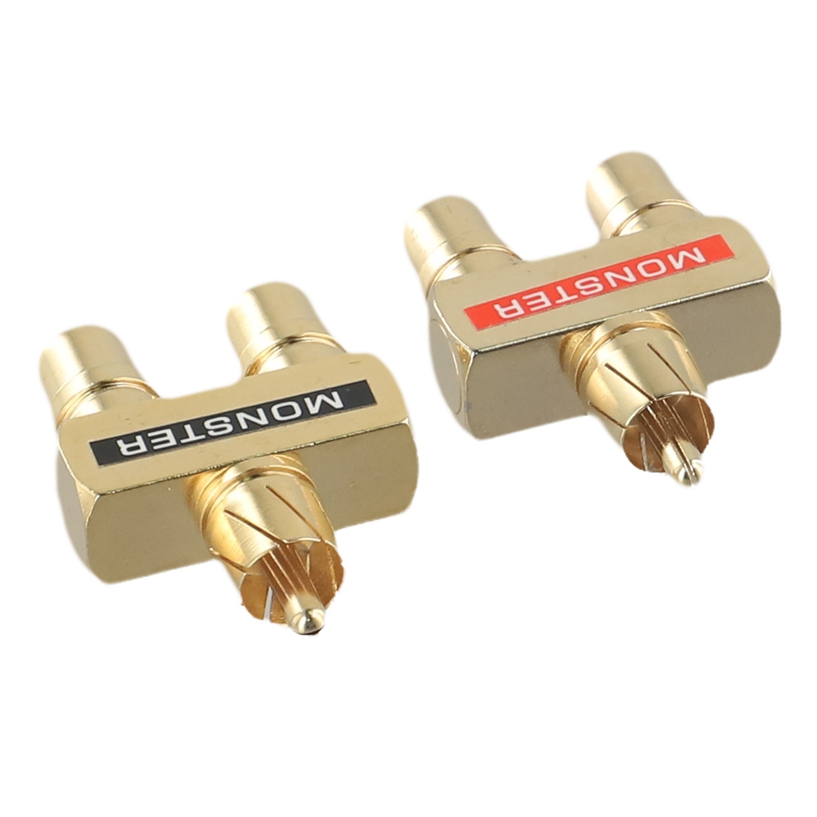 Y Splitter Adapter Copper Gold Plated Metal Parts 2pcs Accessory Audio