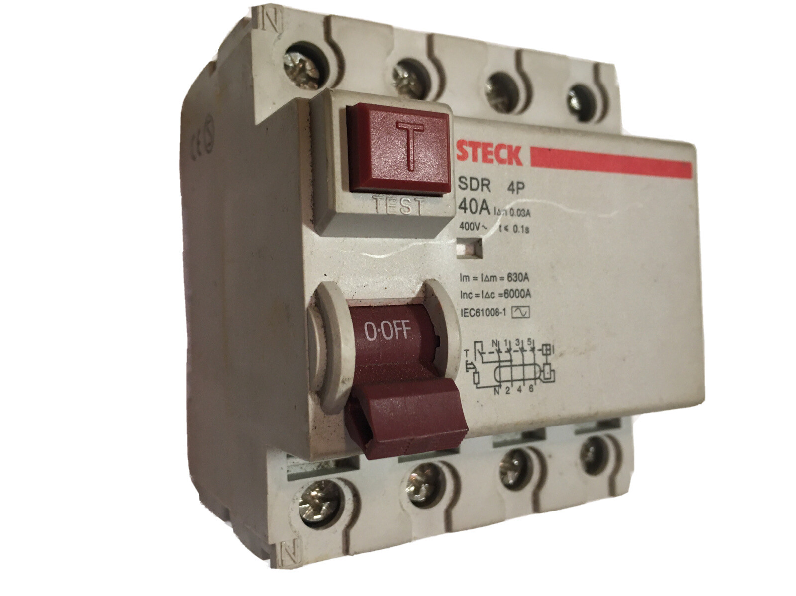 STECK SDR 4P 40 AMP. 4-POLE CIRCUIT BREAKER 230/400 VAC