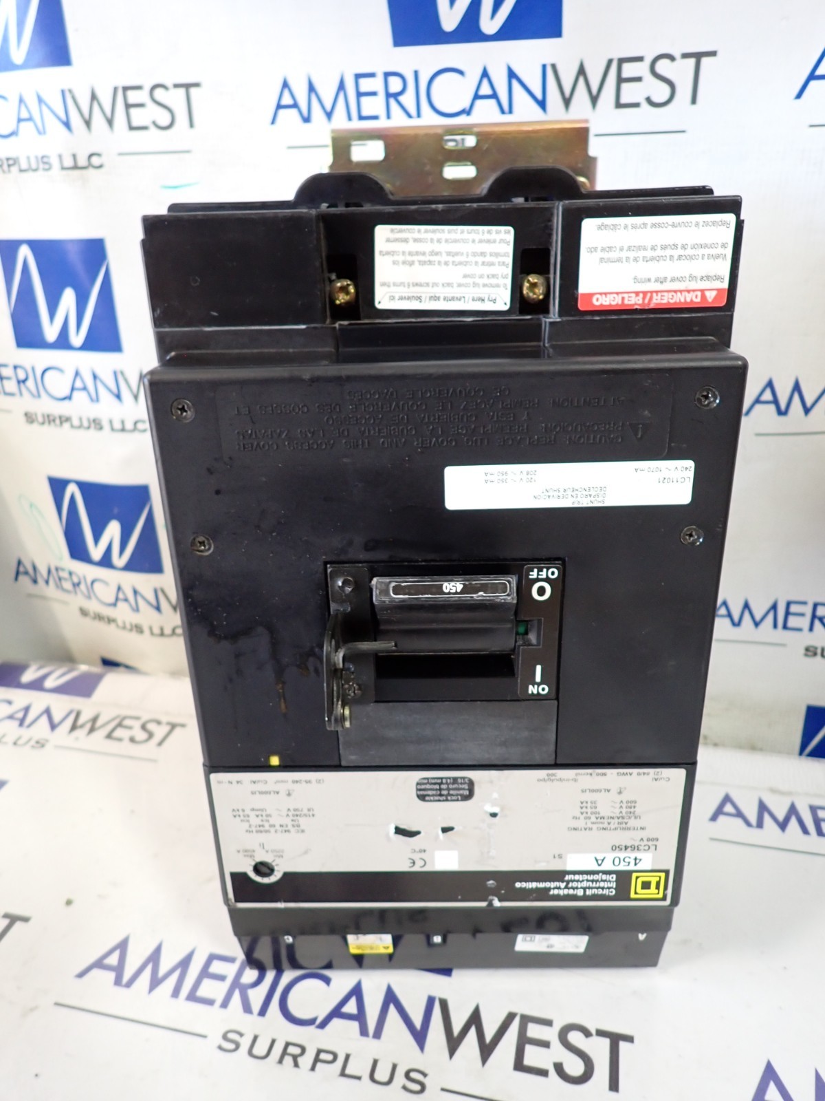 TESTED SQUARE D LC36450 450 amp 3P 65kA@480v I line LC Circuit Breaker