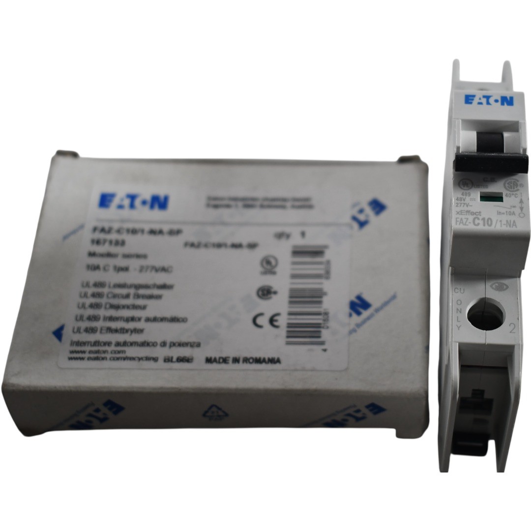 NEW Eaton Moeller FAZ-C10/1-NA-SP 10A 1-Pole 10kA Miniature Circuit Breaker 1671