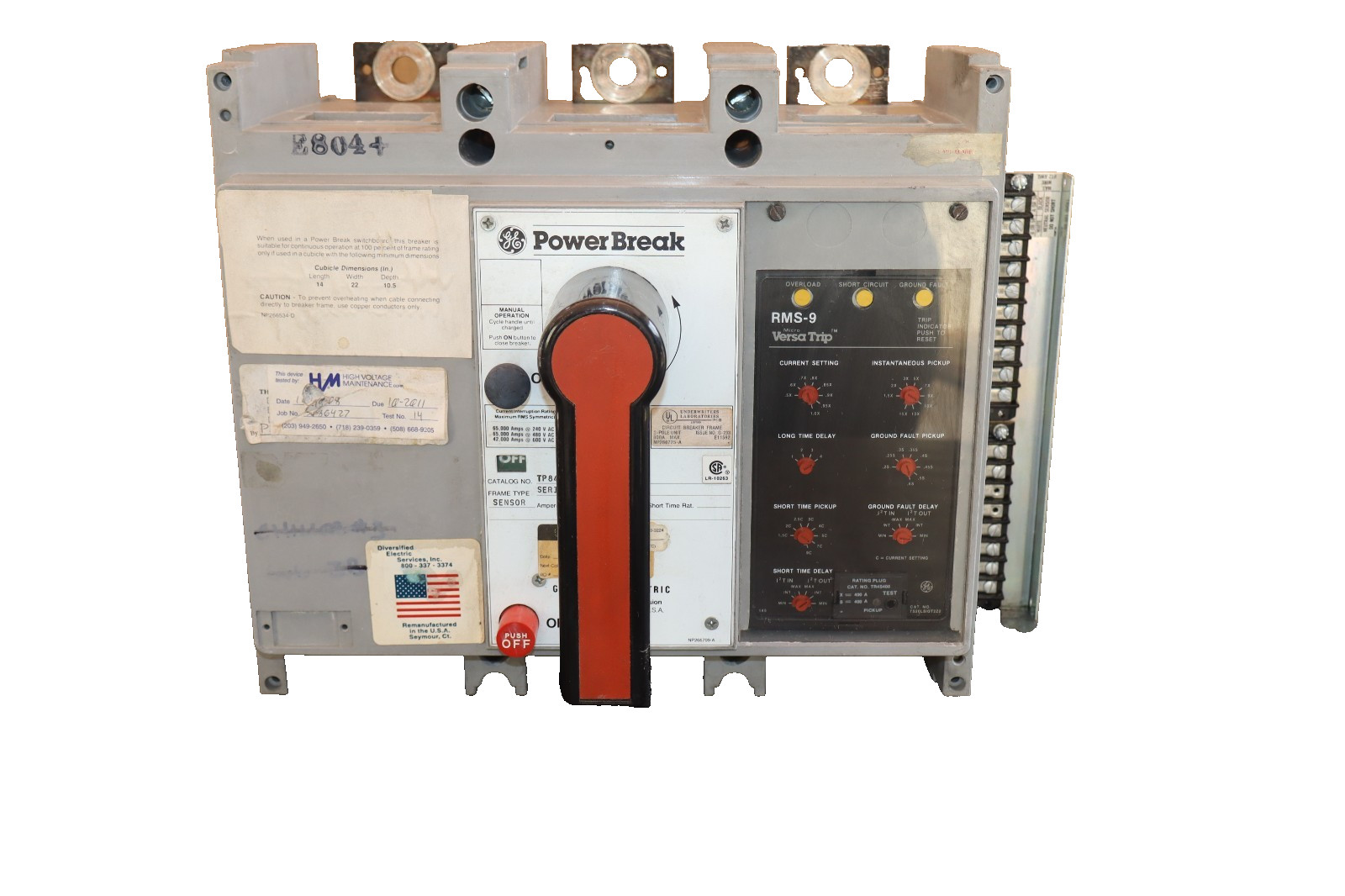 GE General Electric Circuit Breaker Power Break 400A Amp TP84SSZ TR4S400 GF