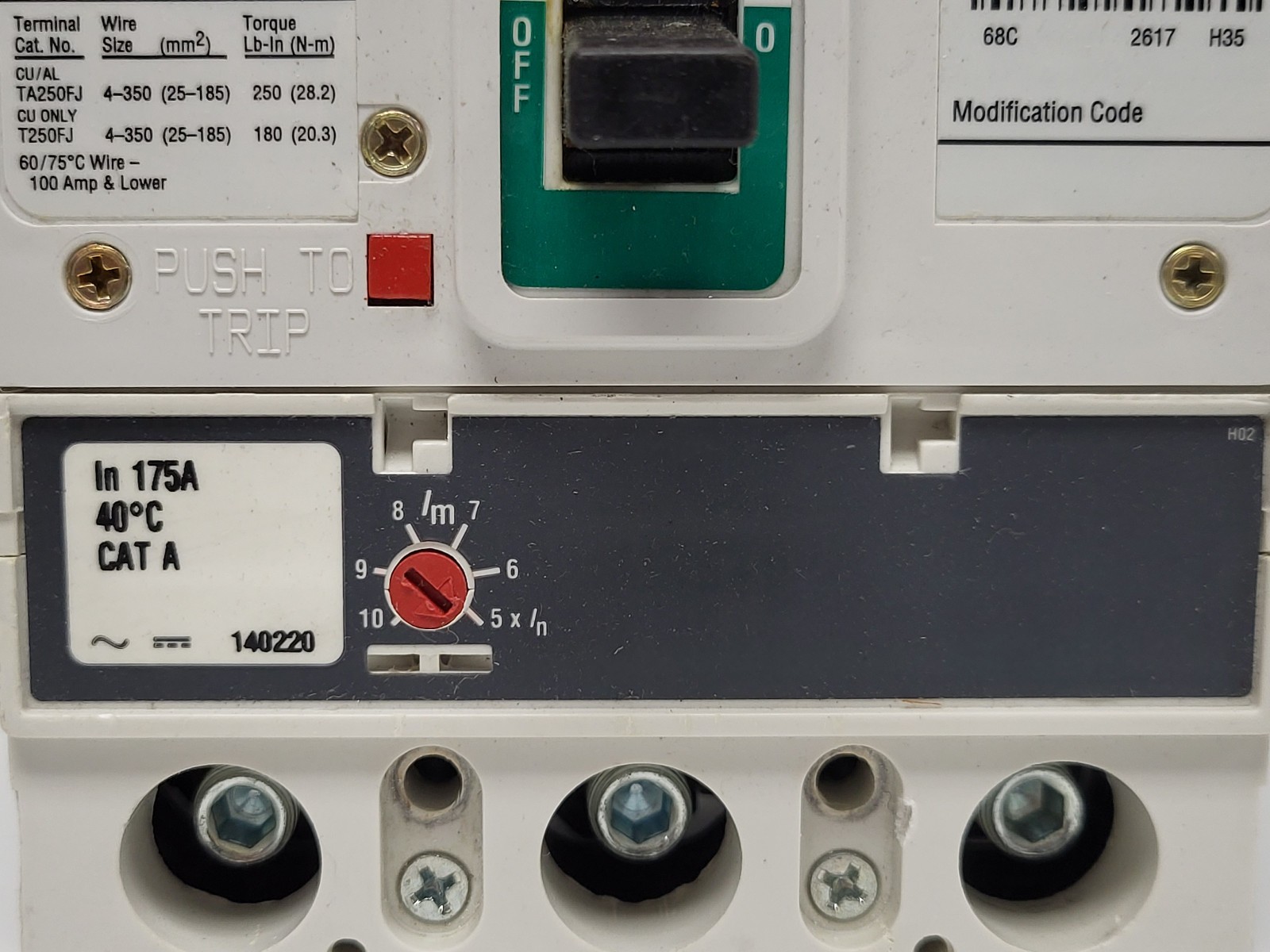 Eaton JGS3250NN Circuit Breaker, 3-Pole, 600V, 250A