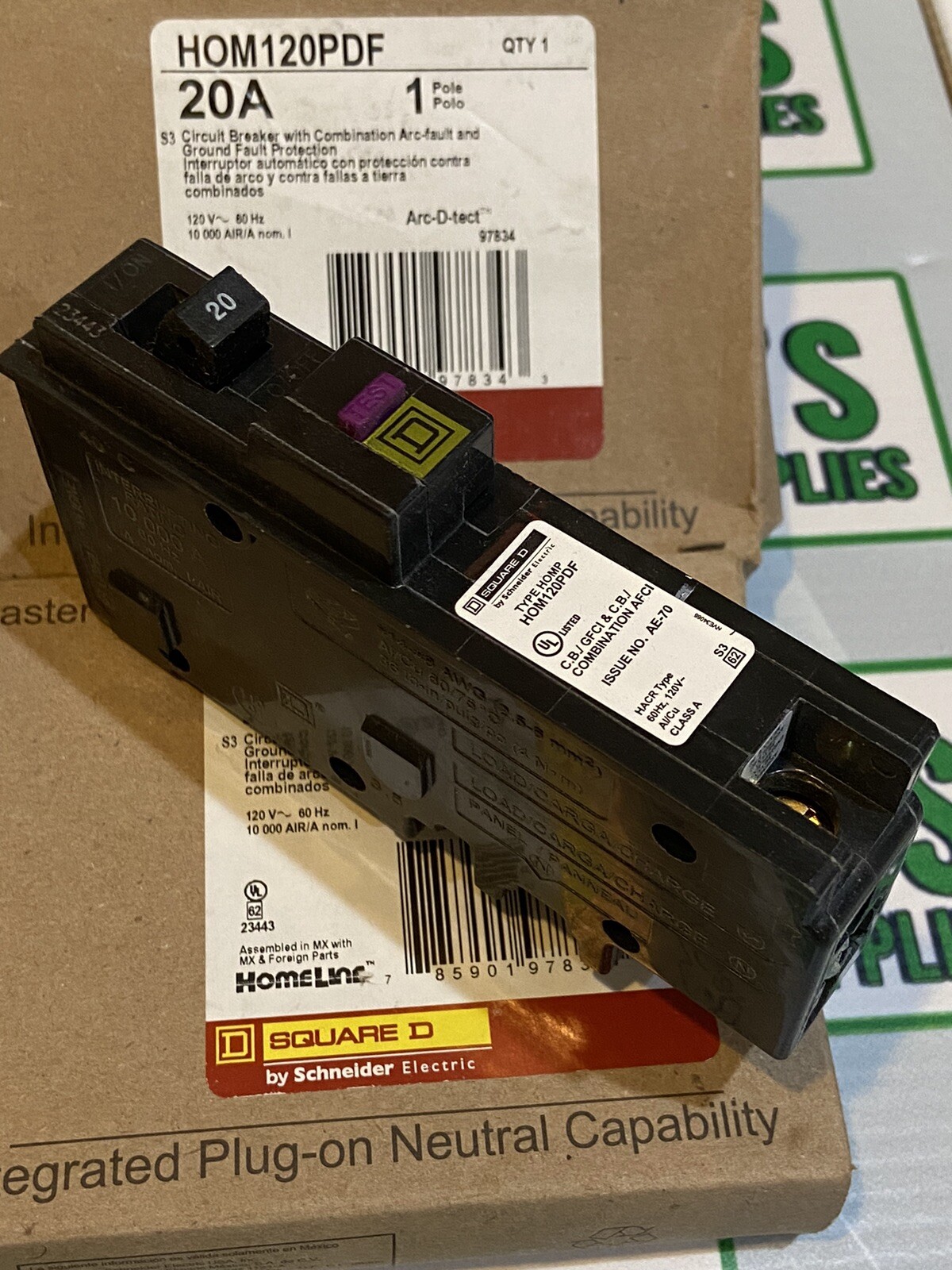 Pack Of 10 Pcs Square D HOM120PDF 120V 20A DUAL FUNCTION HOM120PDFC 🆕📦✅