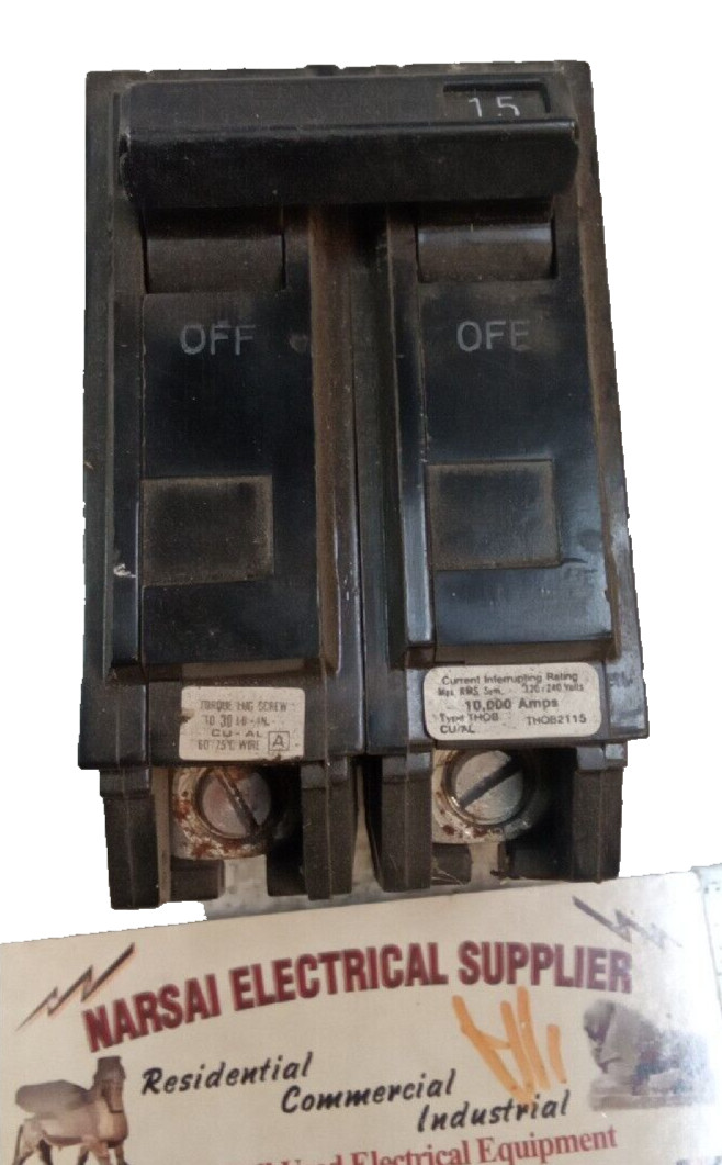 General Electric/BREAKER/ THQB2115/15A/2P/240V/ Bolt On/THQB/GROVE/USE (C#23