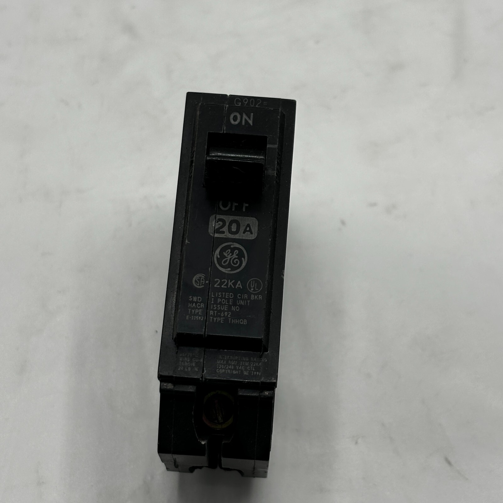 GE General Electric 20 Amp Single Pole RT-692 Breaker ⭐