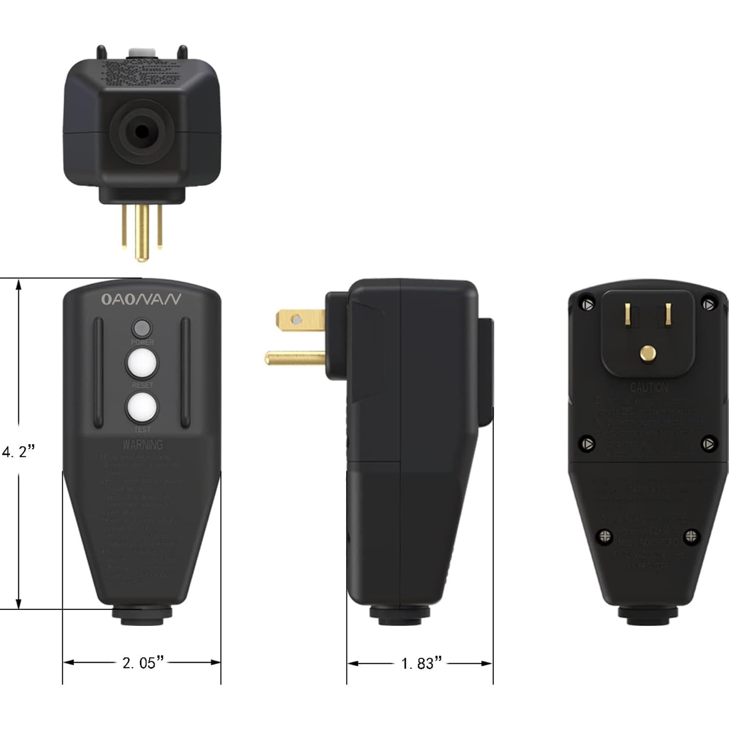 GFCI Plug Assembly Auto Reset 15 Amp 3 Prongs, 5 Years , Ground Fault Circuit…
