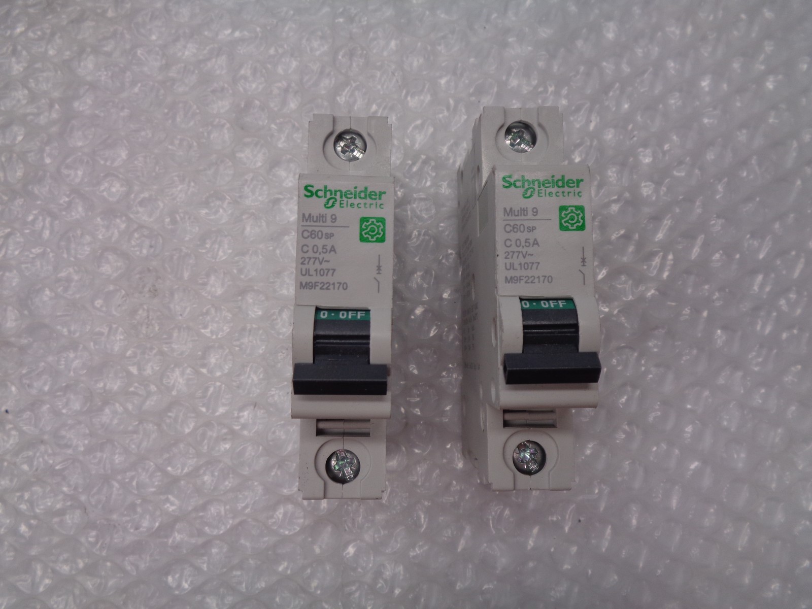 SCHNEIDER ELECTRIC M9F22170 BREAKER 1POLE 5AMP LOT OF 2 NSNP