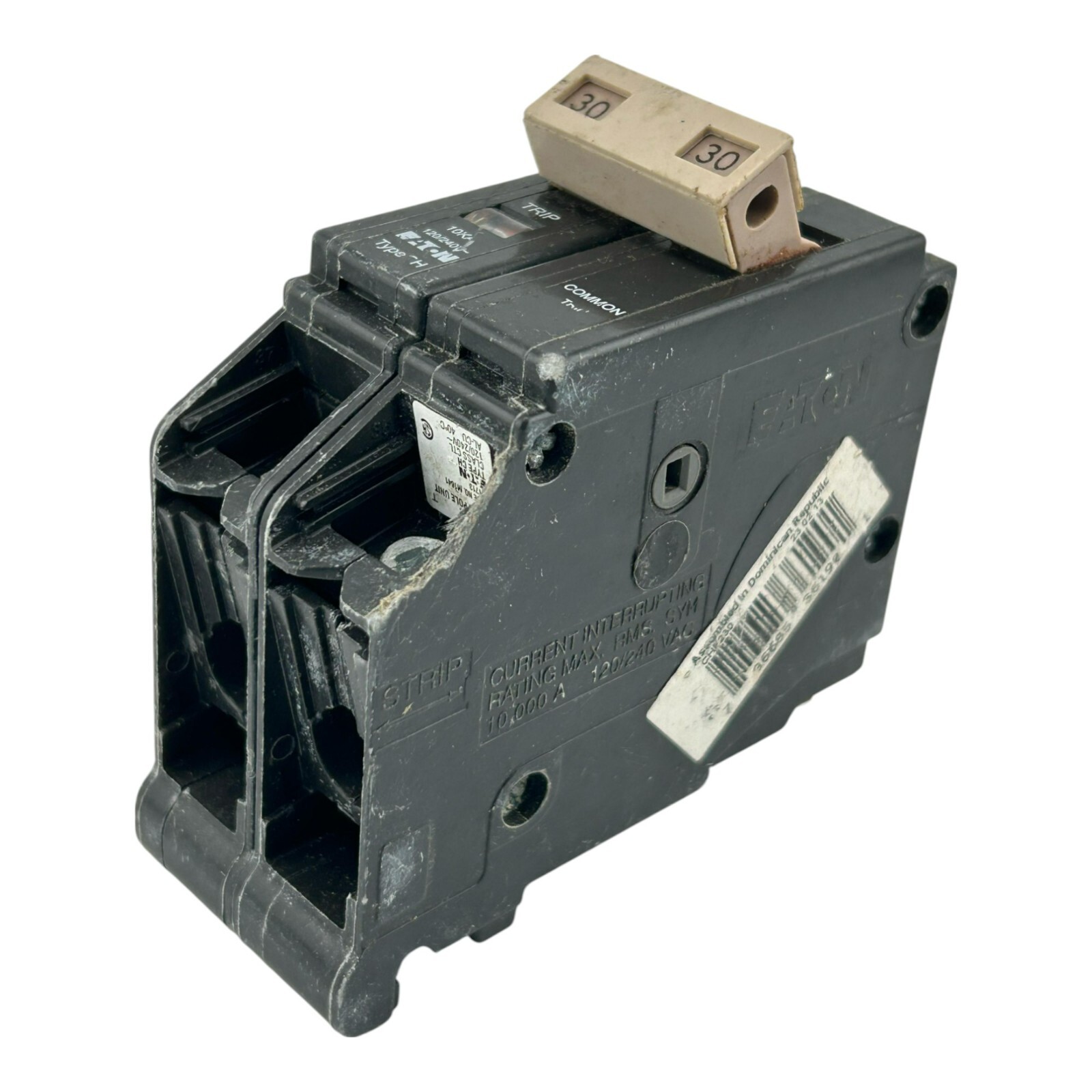 CHIPPED EATON CUTLER HAMMER CHF230 Plug In Breaker 2 Pole 30 Amp 120 240VAC