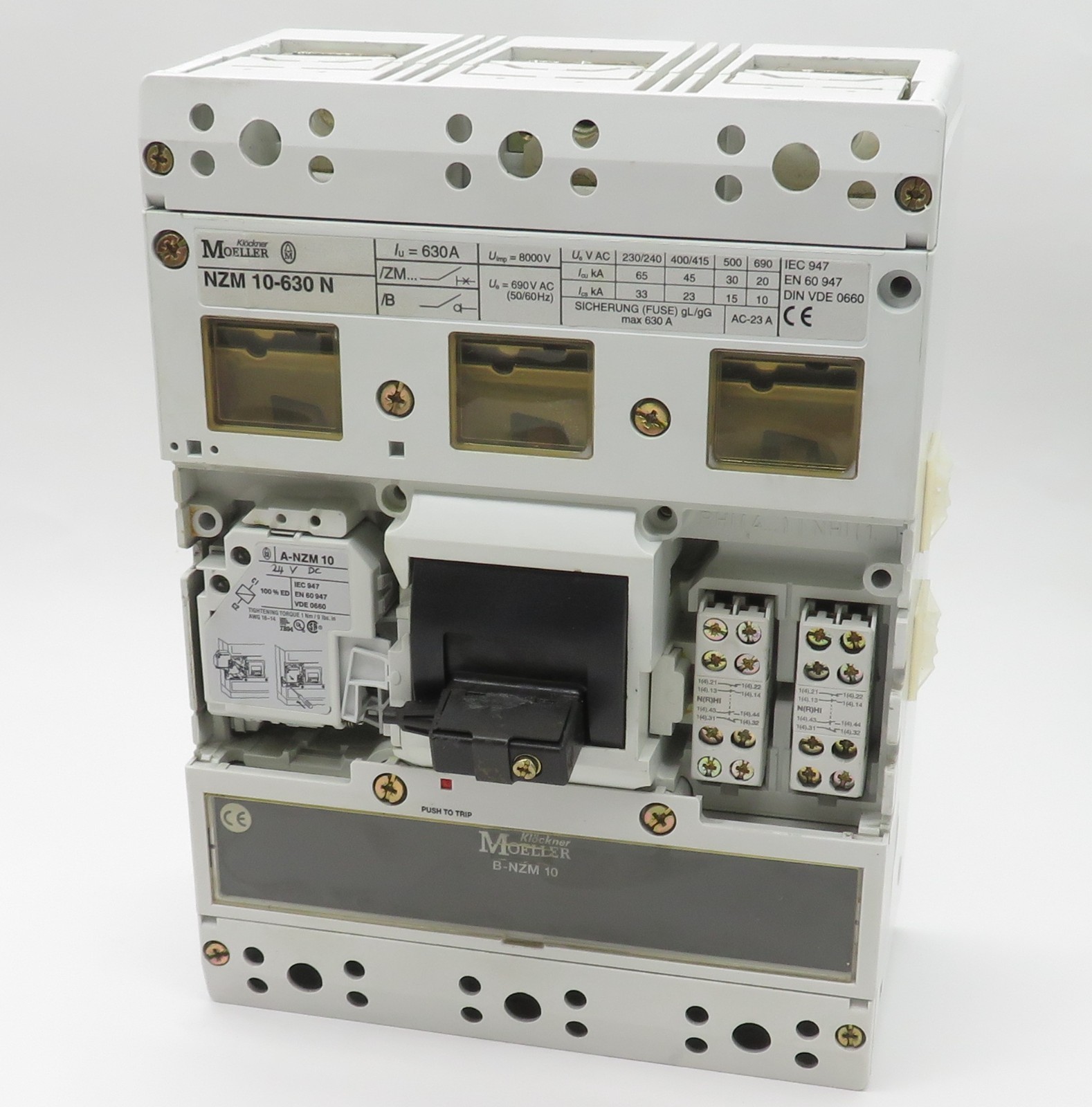 Klöckner Moeller NZM10-630N Circuit Breaker 630A Remote Drive R-NZM10 + A-NZM10
