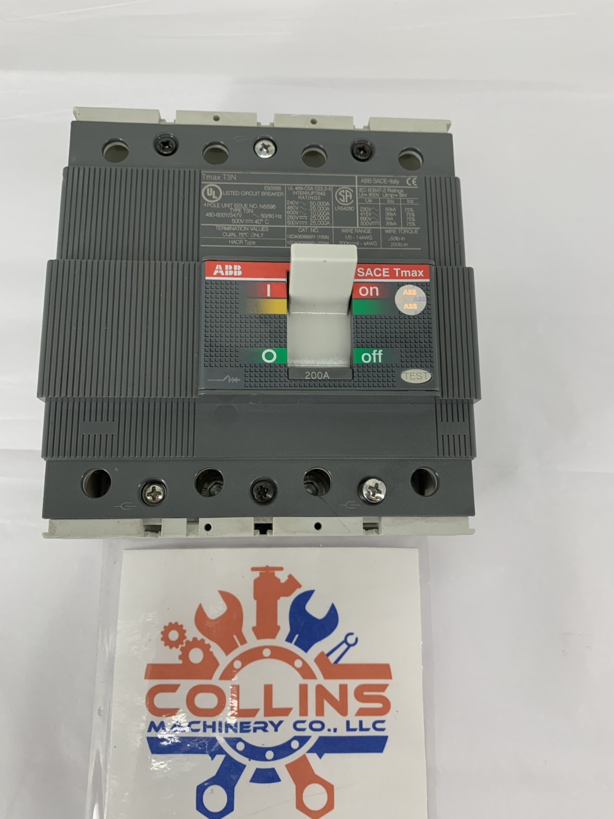 ABB SACE Tmax T3N T3N200TW 200A 4P 690VAC Molded Case Circuit Breaker