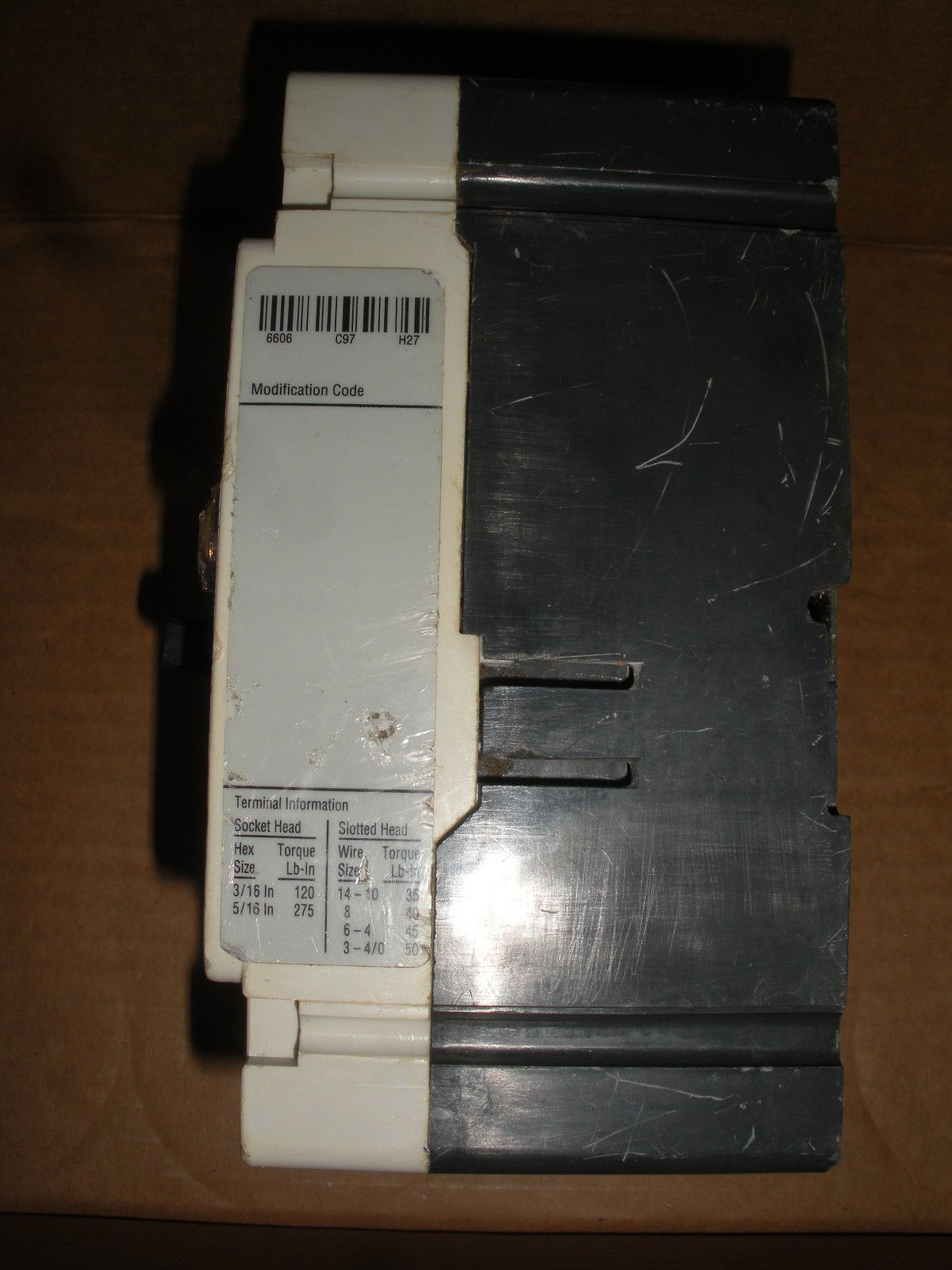 Eaton HFDE316032C02 3P 160A circuit breaker W/ shunt trip w/ aux contact AAL1LPK