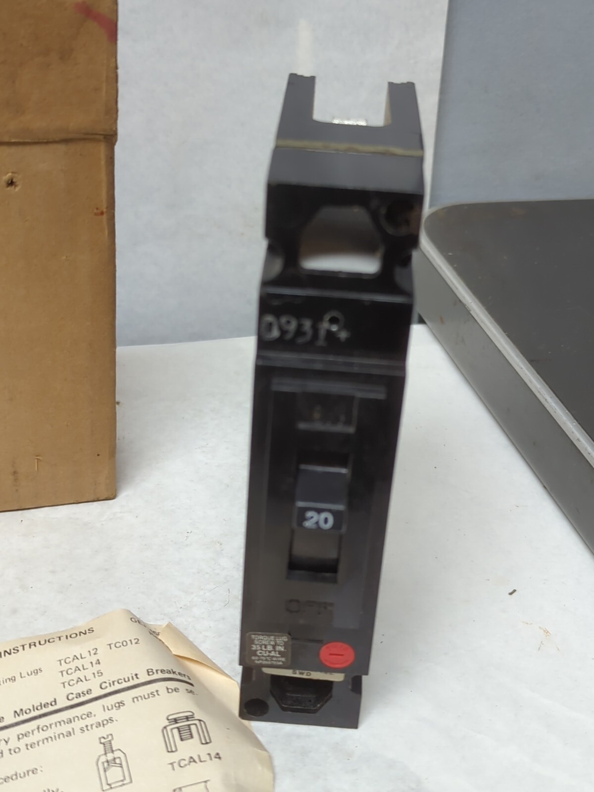 GENERAL ELECTRIC,TED113020WL,CIRCUIT BREAKER 20 AMP 277 VAC NOS