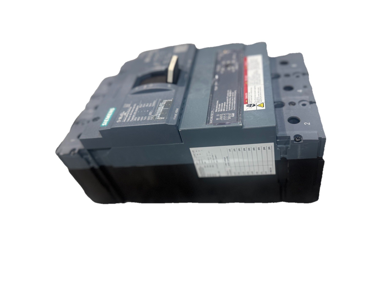 Siemens 3VA5340-5EC31-0AA0 Circuit Breaker 400A 3-Pole 600V + TM230 Trip Unit