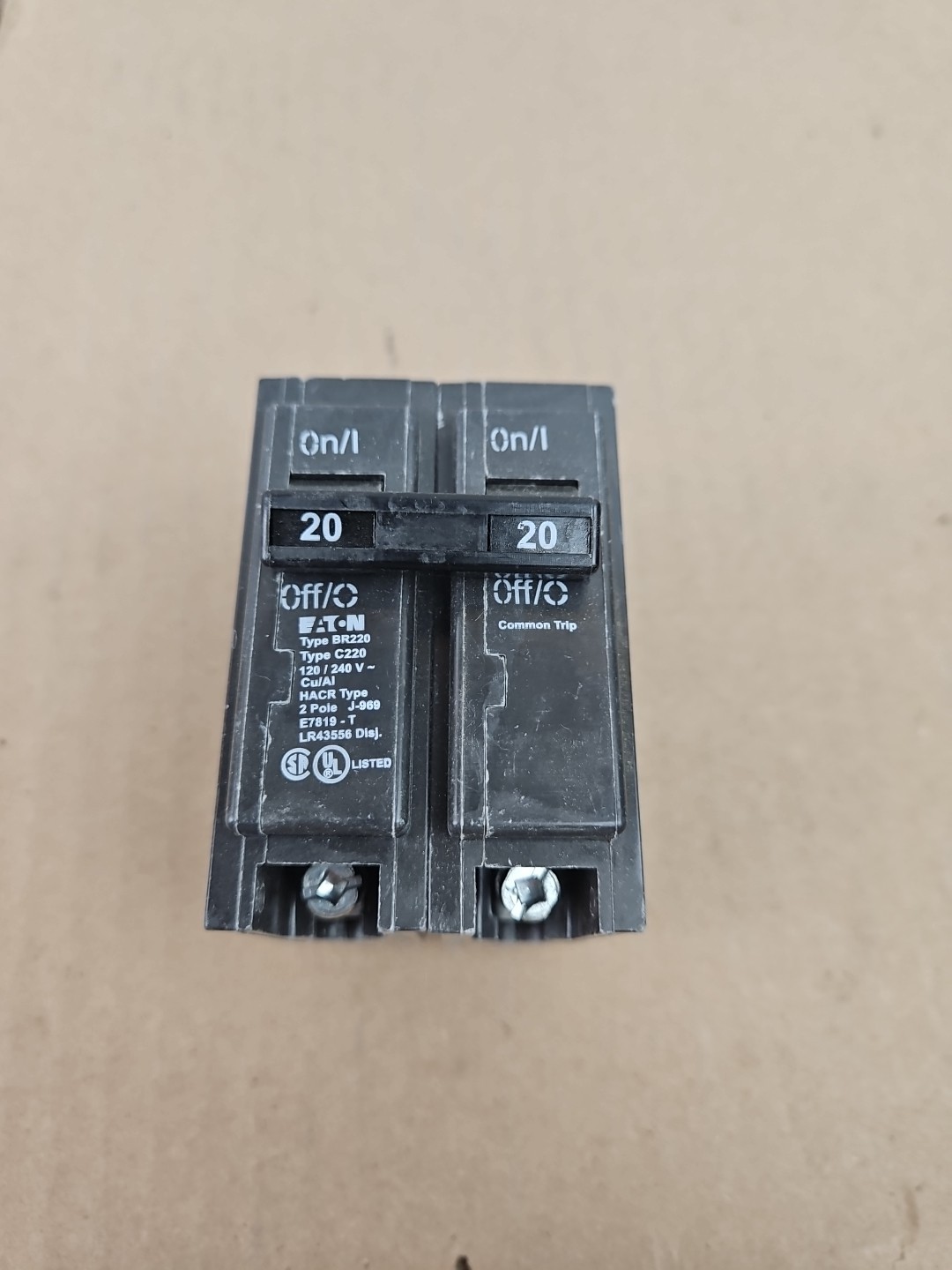 NEW EATON BR220 BR 20 Amp 120/240 Volts 2-Pole Circuit Breaker
