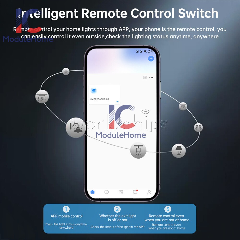 DH-315 Ewelink WiFi Smart Switch Light Control Panel Remote Control Wall Switch