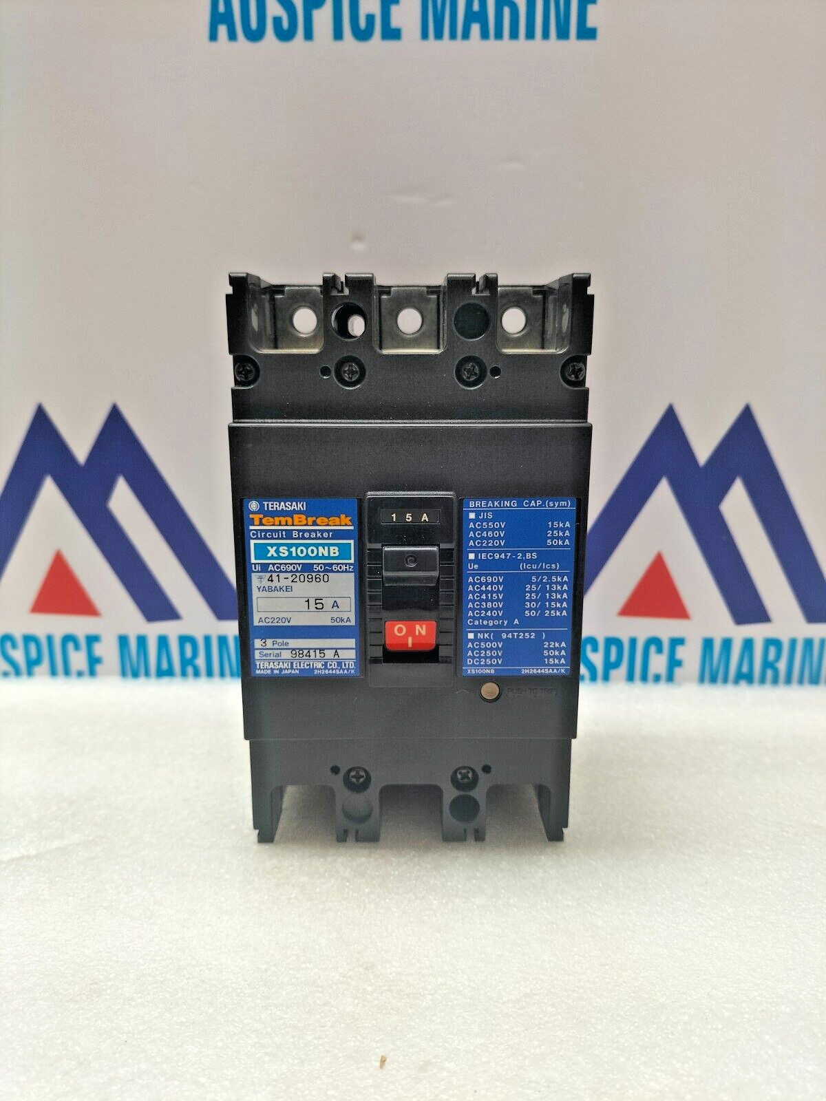 Terasaki XS100NB Tembreak Circuit Breaker 3P 15A FC