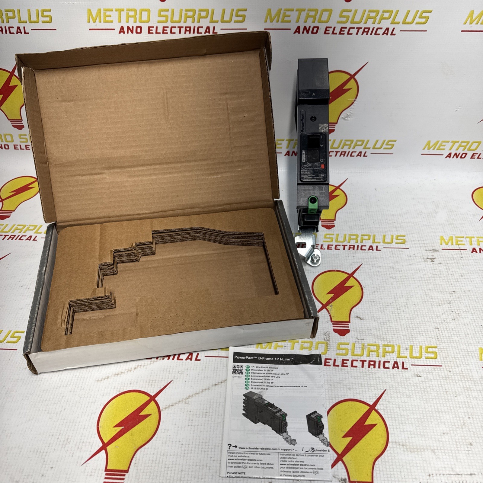 Square D BGA140153 PowerPact I-Line Molded B Circuit Breaker 277V 15A 1-P BG15