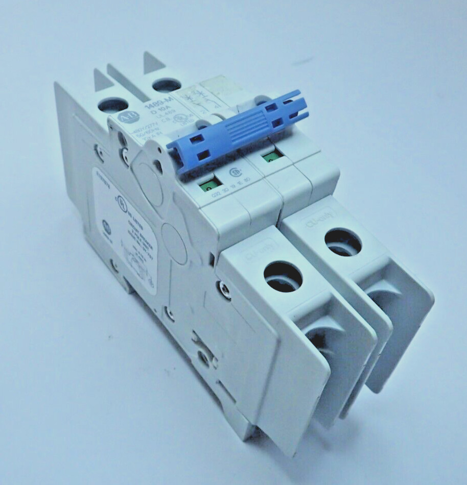 ALLEN BRADLEY 1489-M2D100 SER.D 400Vac 10A 2 POLE TRIP CURVE D BREAKER