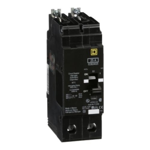EDB24025 Mini circuit breaker, E-Frame, 25A, 2 pole, 480Y/277VAC, 25kA max, bolt