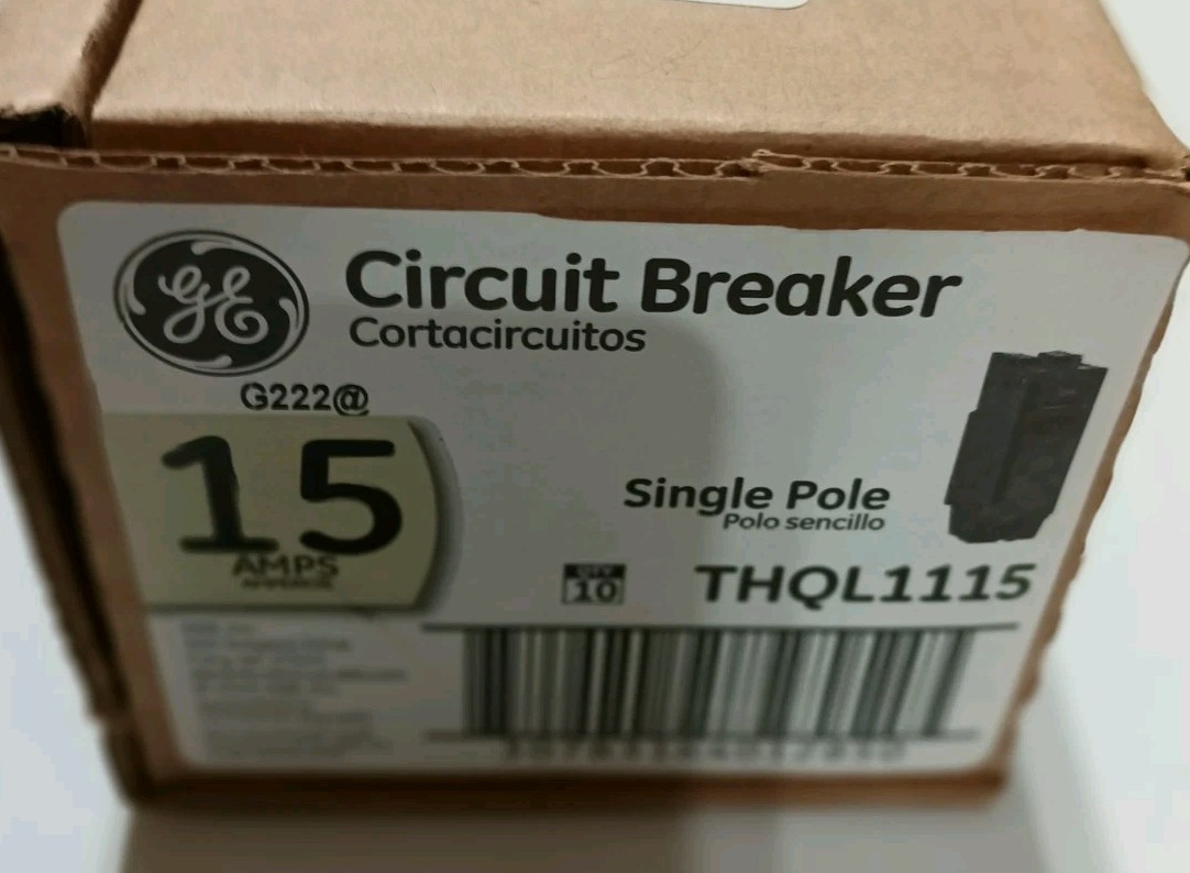 BOX OF 10 GE THQL1115 QLine Plug In Circuit Breaker 15 Amp SP 120/240V