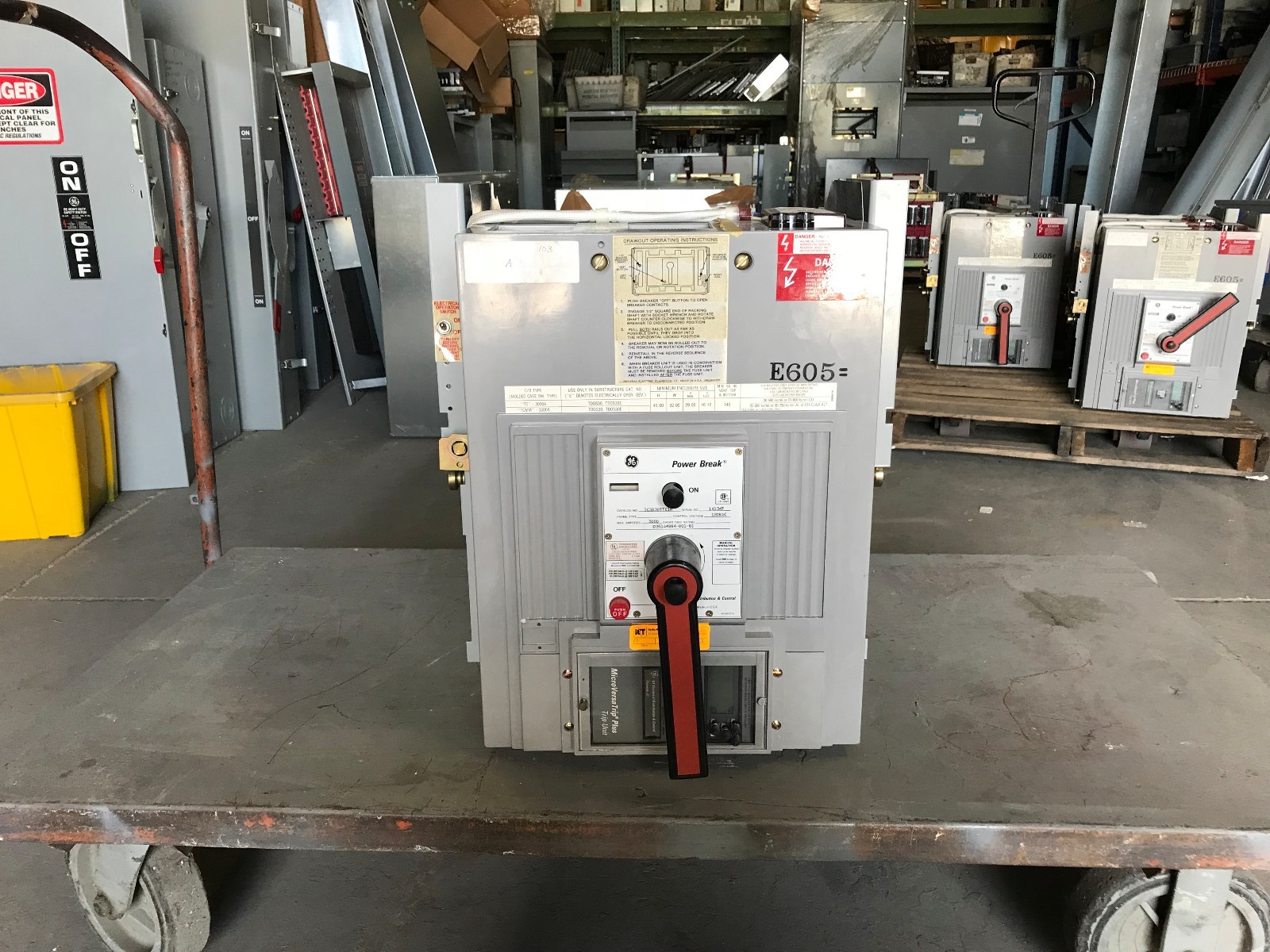 GE POWER BREAK 3000 AMP 600V 3 POLE TC3030TTE1R C330LI TR30B3000 USED E-OK