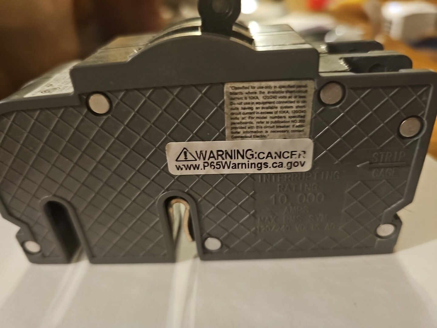 Zinsco Model: UBIZ-2100-1 Double Pole 100Amp Breaker, Connecticut Electric