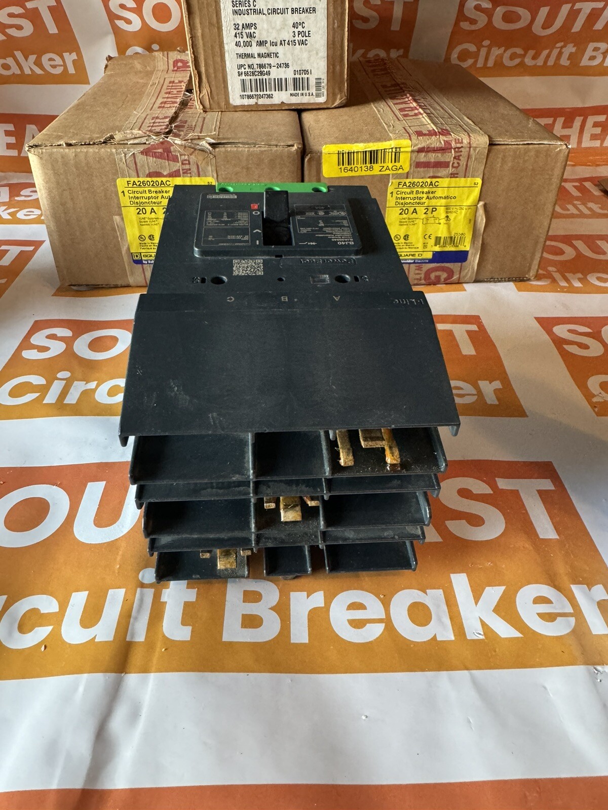 Square D PowerPack I-Line 600V 40A 3P BJA36040 Circuit Breaker