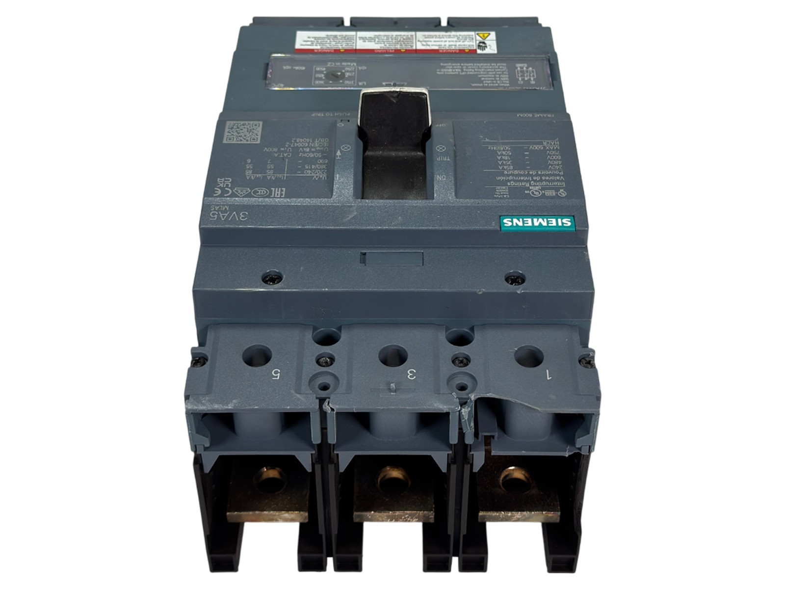 🚀 Siemens 3VA5445-5EC31-0AA0 Circuit Breaker 450A 3-Pole 800V MCCB UL Frame 600