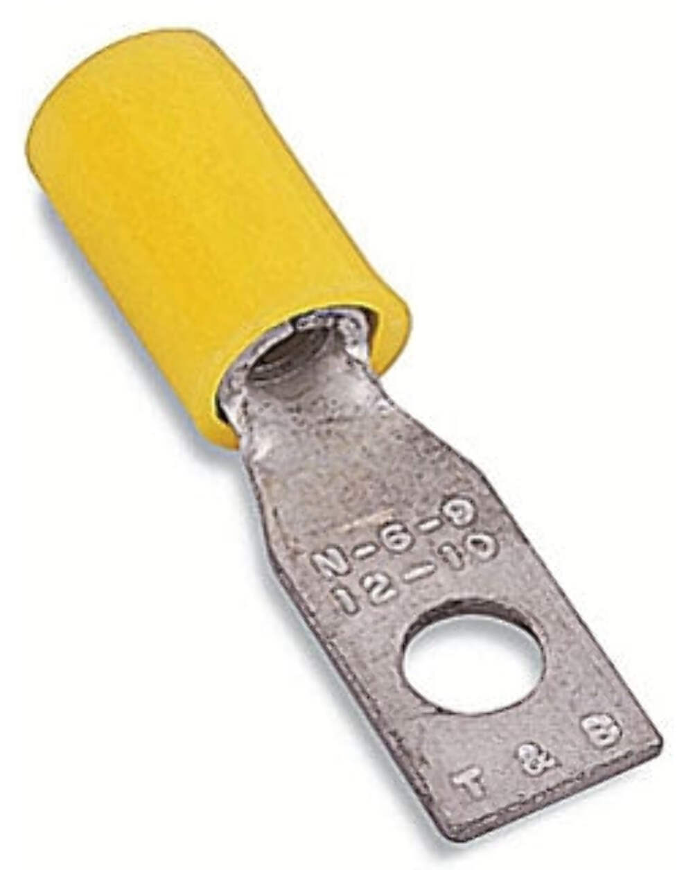 RC484 Thomas & Betts Sta-Kon Ring Terminal Insulated #6 Stud Size, 12-10 AWG Con