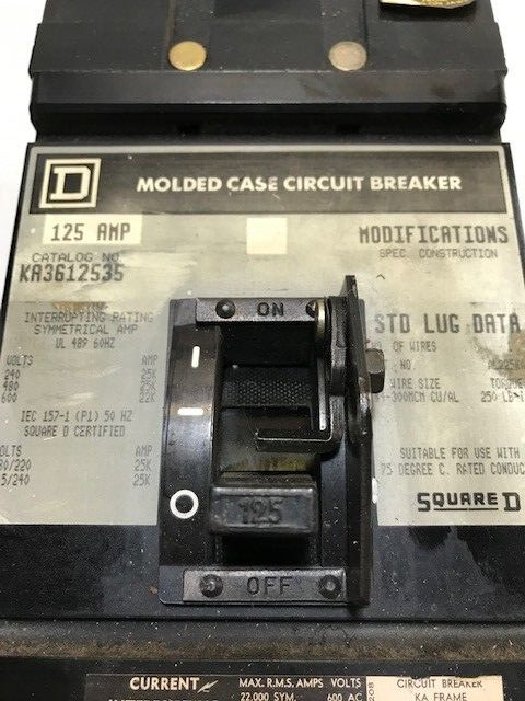 SQUARE D I-line breaker KA36125