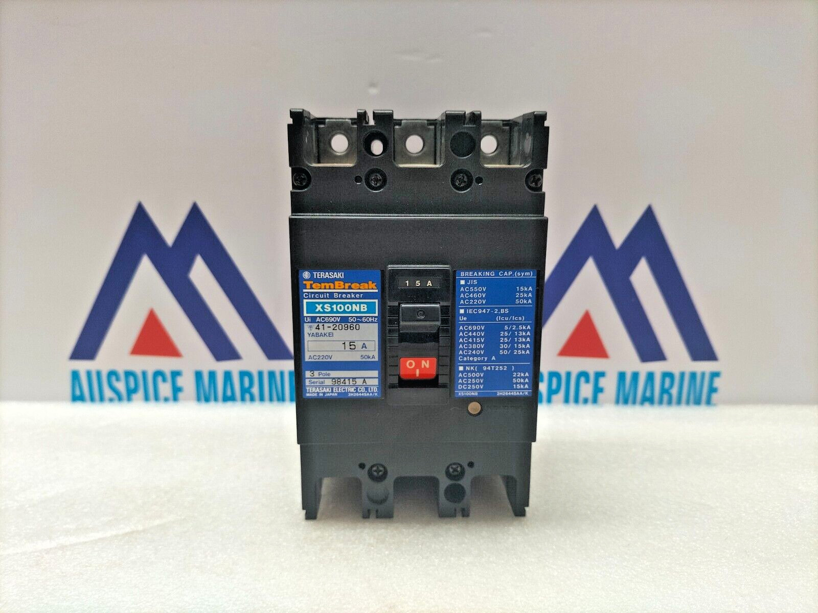 Terasaki XS100NB Tembreak Circuit Breaker 3P 15A FC