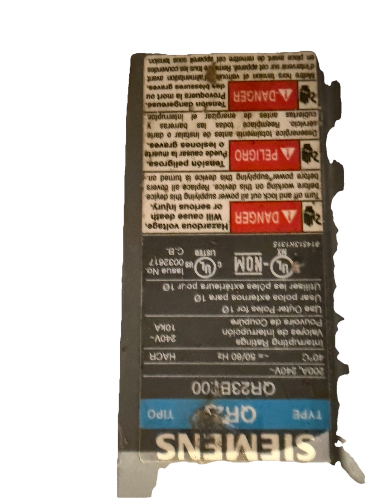 Siemens 3-Pole 200 Amp 240V Circuit Breaker (QR23B200)