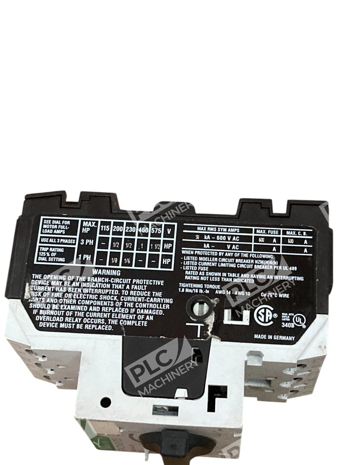 Moeller 1.5-2.5A Circuit Braker PKZM0-2.5