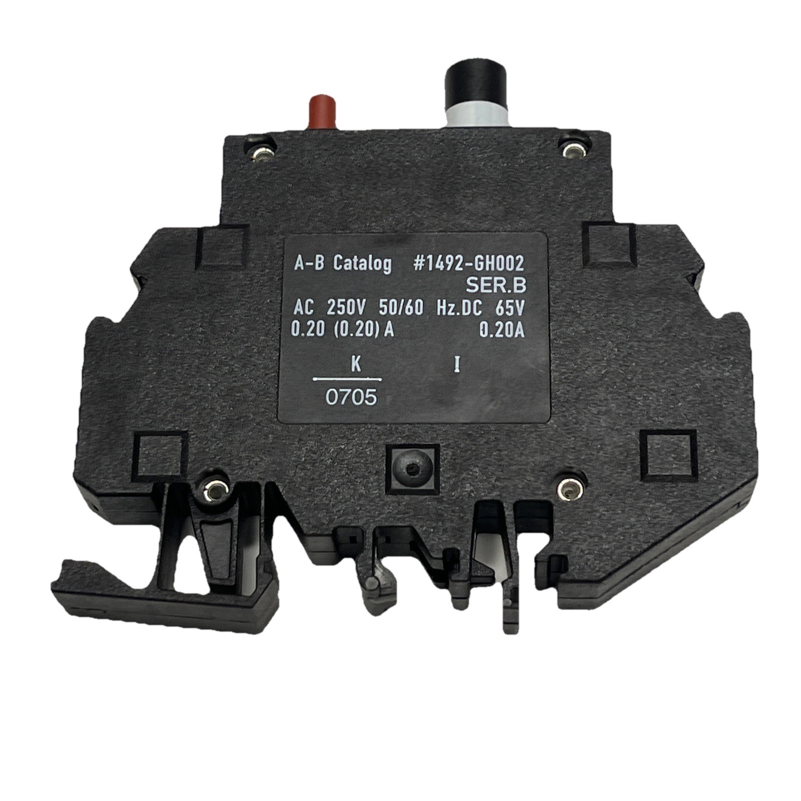 ALLEN BRADLEY 1492-GH002 SINGLE POLE 0.20 AMP CIRCUIT BREAKER 250V AC / 65 VDC