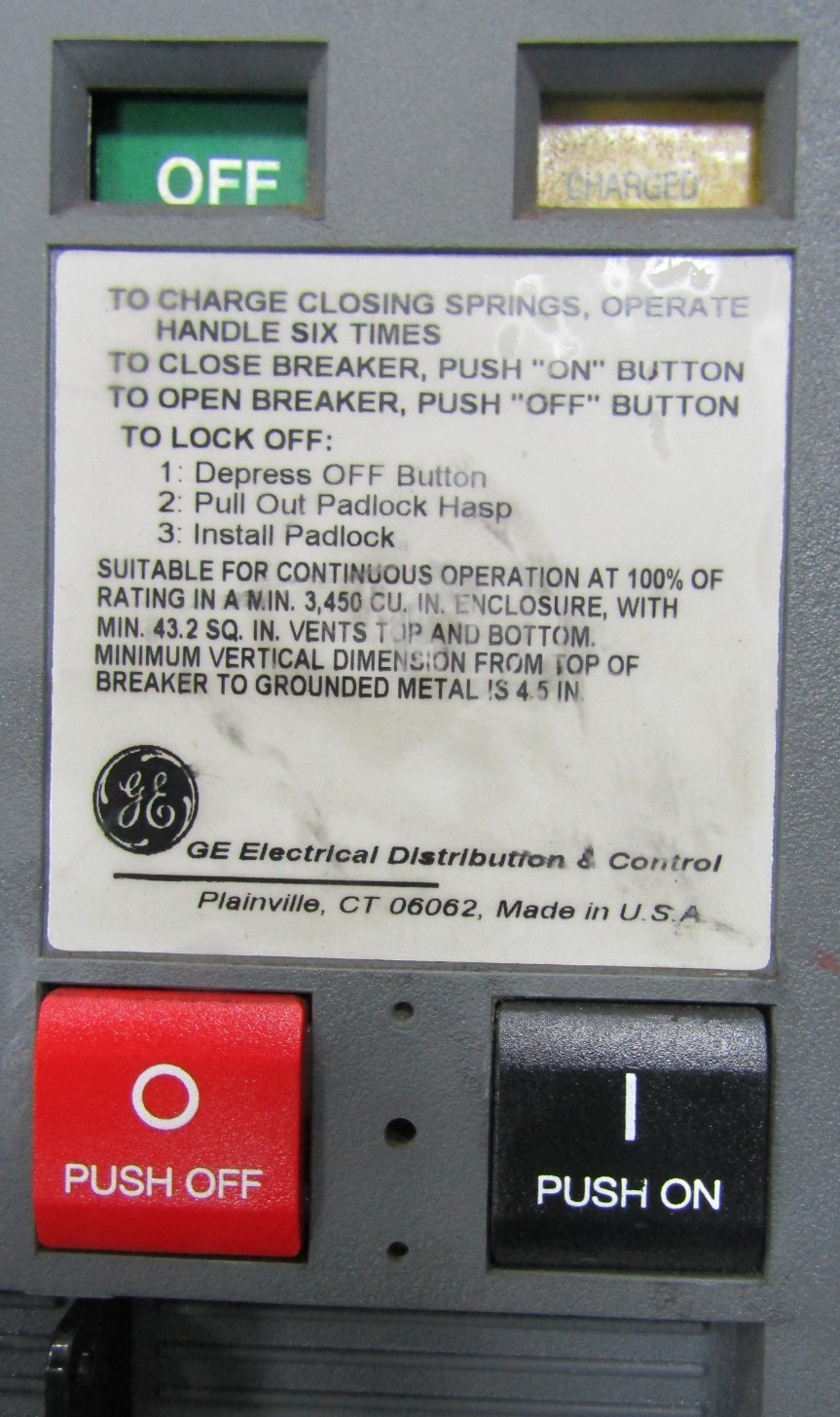 😍GE GENERAL ELECTRIC INSULATED CASE 1600A CIRCUIT BREAKER 600V 3P SSF16B216