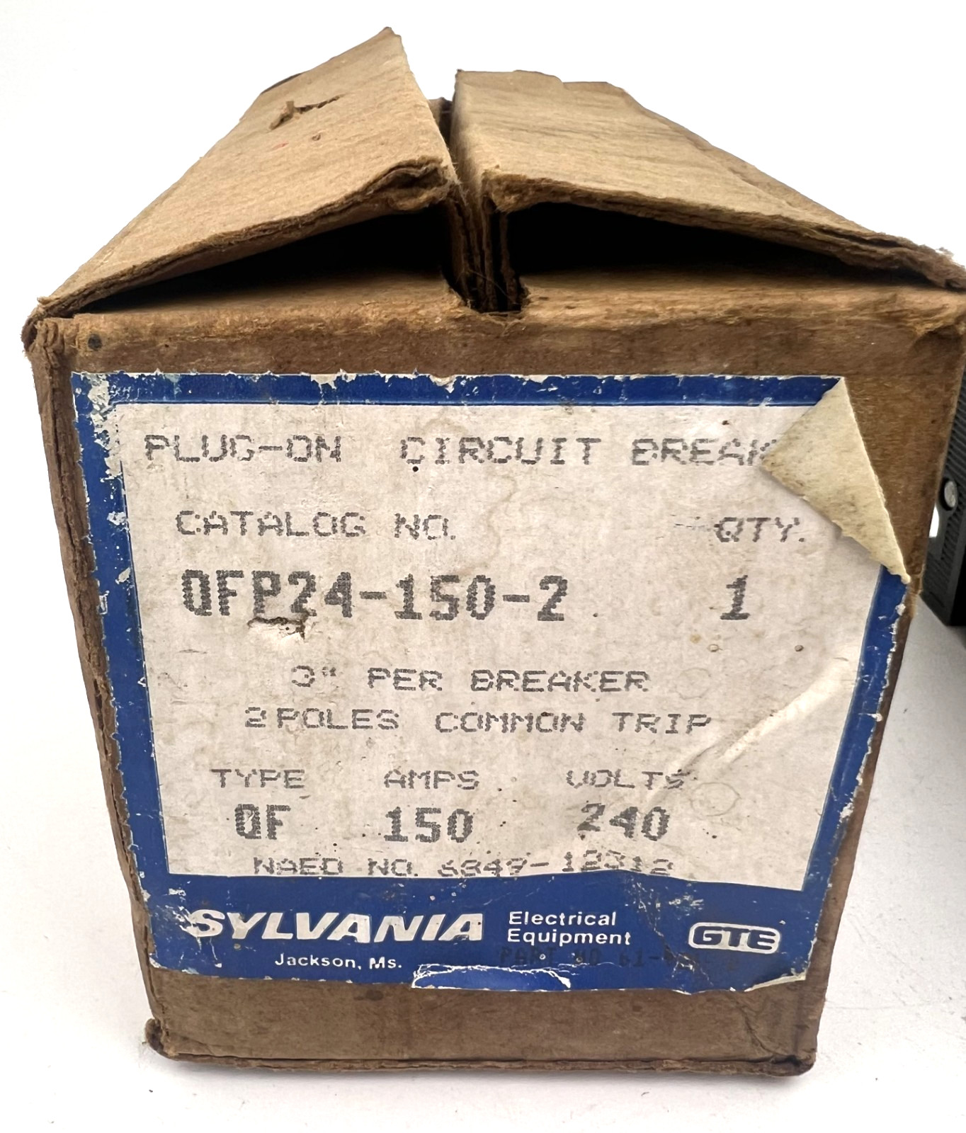 Zinsco 150 Amp 2 Pole Type QFP Circuit Breaker QFP24-150-2 2P 240VAC — NIB