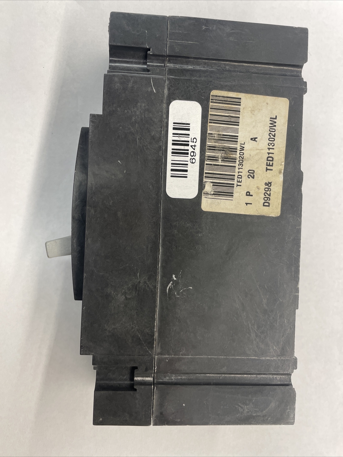 GE circuit breaker TED113020WL 1 pole 20 Amp 277 volt 20A Lugs Both Sides 20A