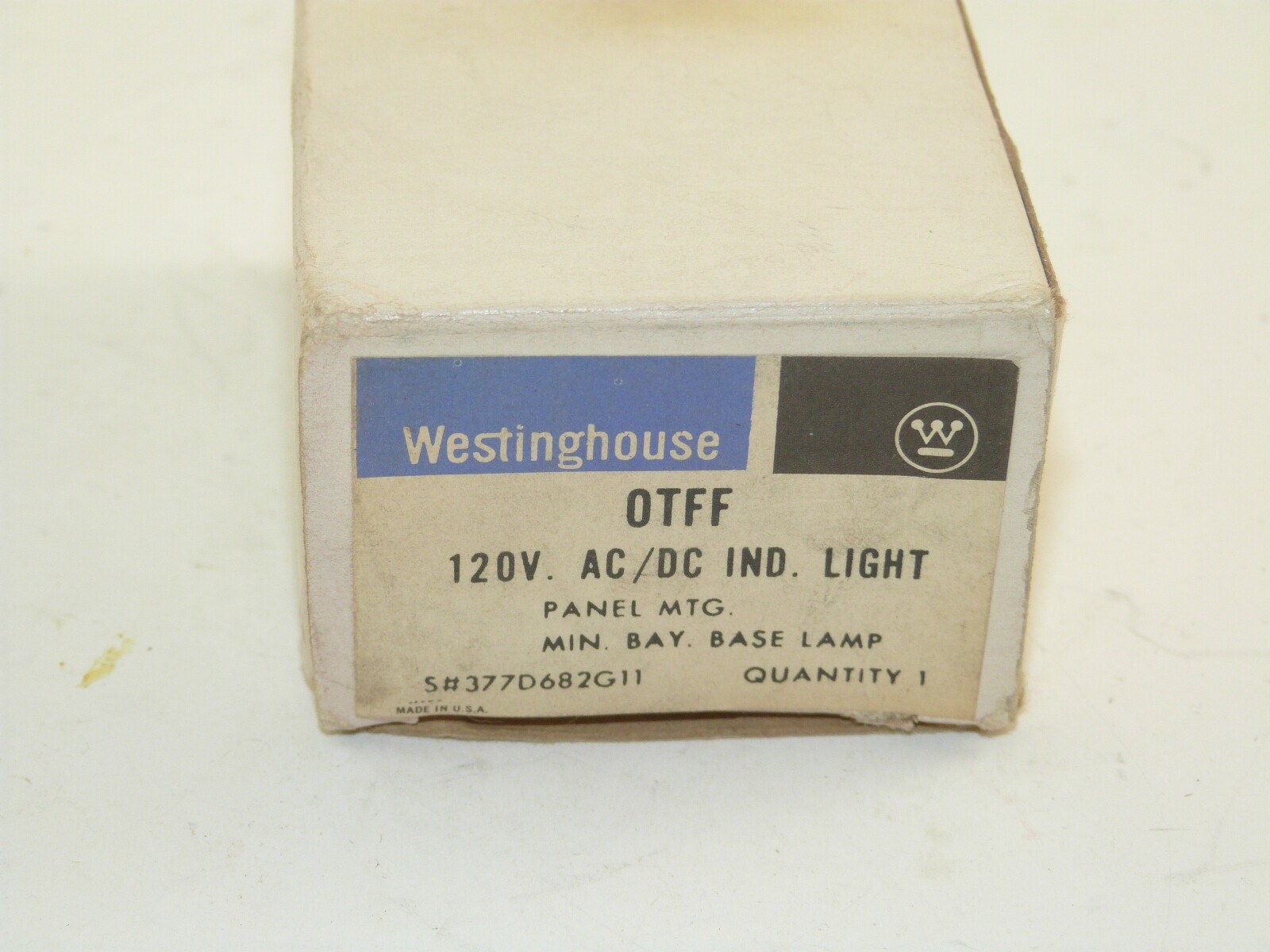 Westinghouse 0TFF Indicating Light 120V AC/DC Base Lamp NEW