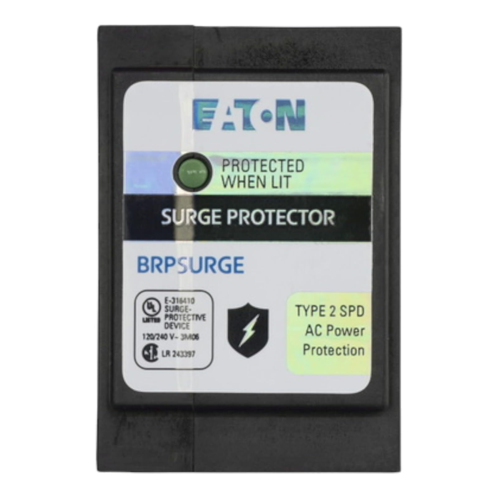 Eaton Type BR Two Pole Plug on Neutral Circuit Breaker Surge Protector Device