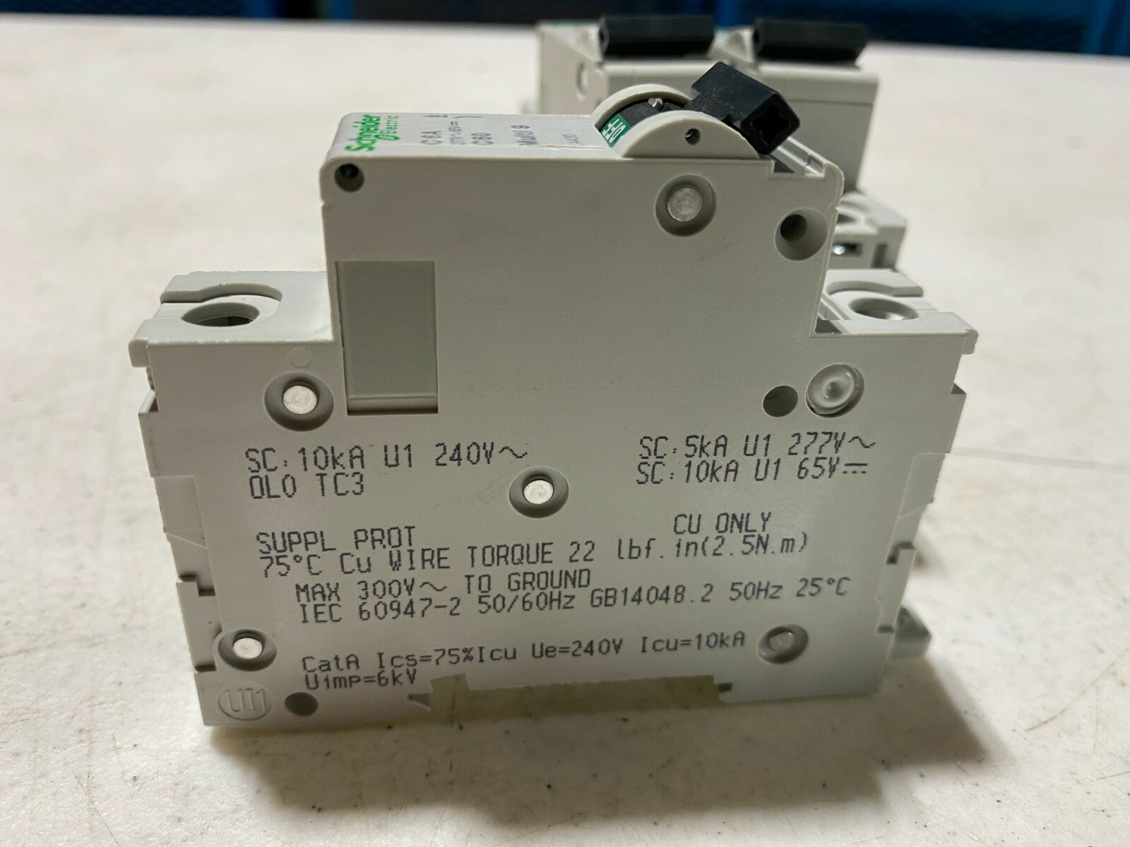 1x Schneider Electric C60 Multi 9 Circuit Breaker 6A 277V-65V 1-Pole NOS