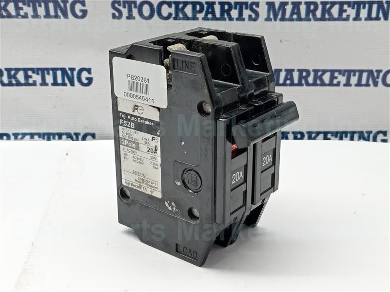 Fuji Electric F52B Auto Breaker 2 Pole 20A 30 Days Warranty Fast Shipping!!!